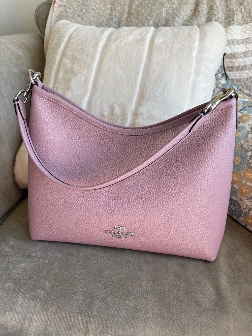 Coach Laurel in Lilac with Silver Hardware